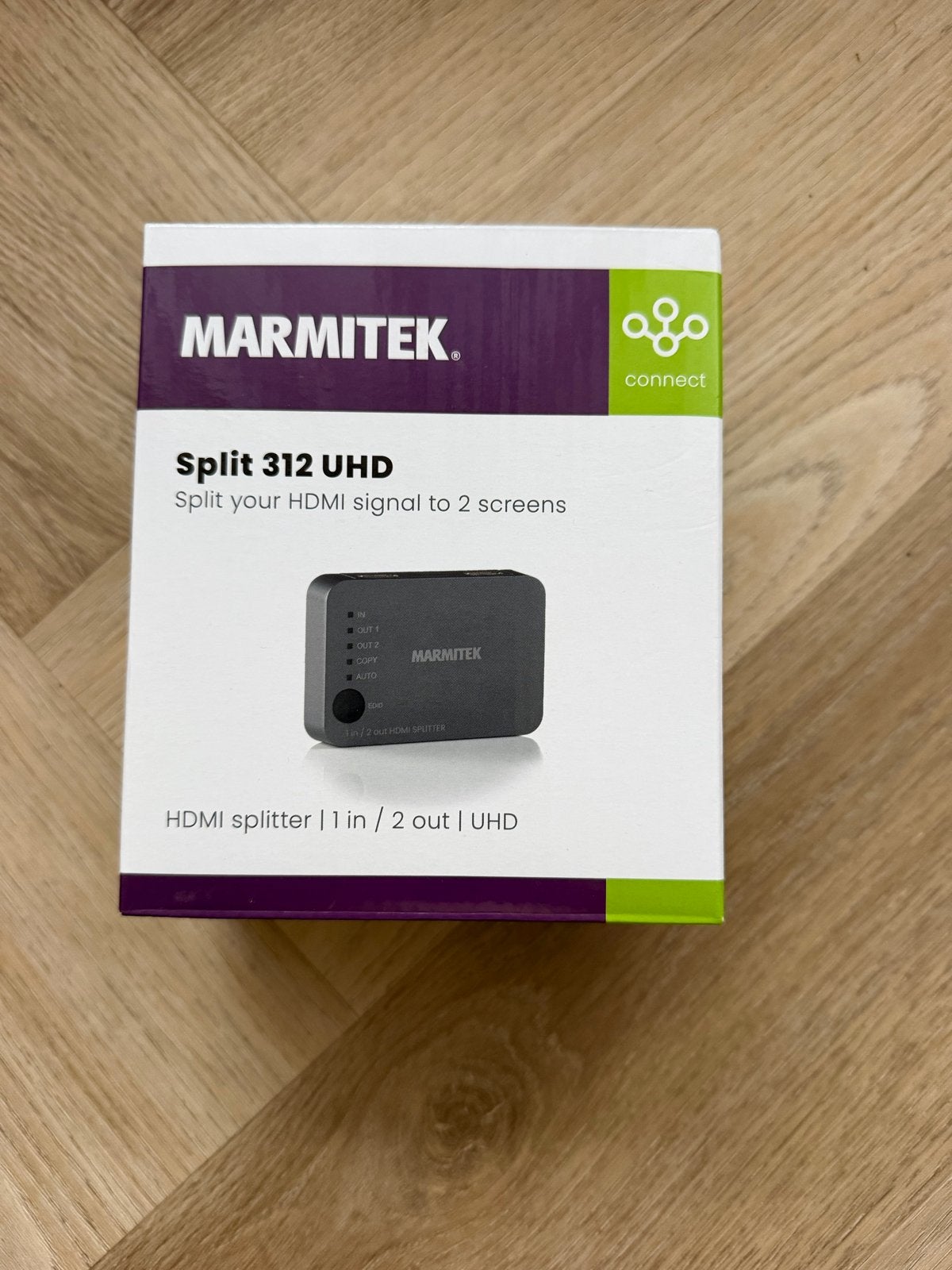 Marmitek Split 312 UHD HDMI-splitter (1 in / 2 uit), Ophalen of Verzenden, Nieuw, Minder dan 2 meter, HDMI-kabel