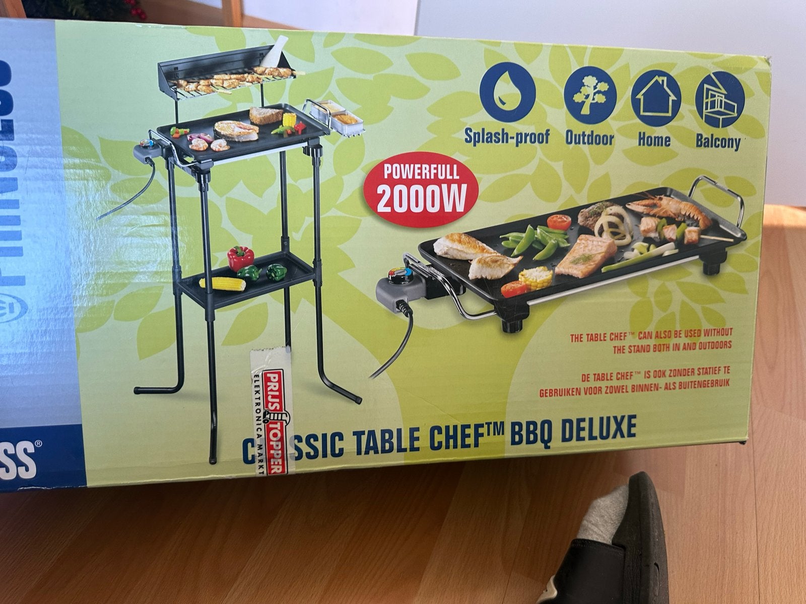 Princess Table Chef BBQ Deluxe 2000W - Nieuw in doos, Ophalen, Nieuw
