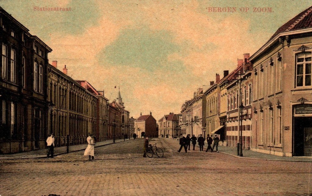 Ansichtkaart Bergen op zoom, Verzamelen, Ansichtkaarten | Nederland, Ophalen of Verzenden, Voor 1920, Noord-Brabant