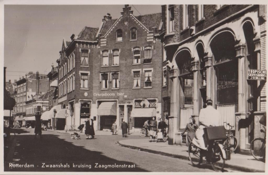 Rotterdam Zwaanshals-Zaagmolenstraat, Verzenden, 1940 tot 1960, Gelopen, Zuid-Holland