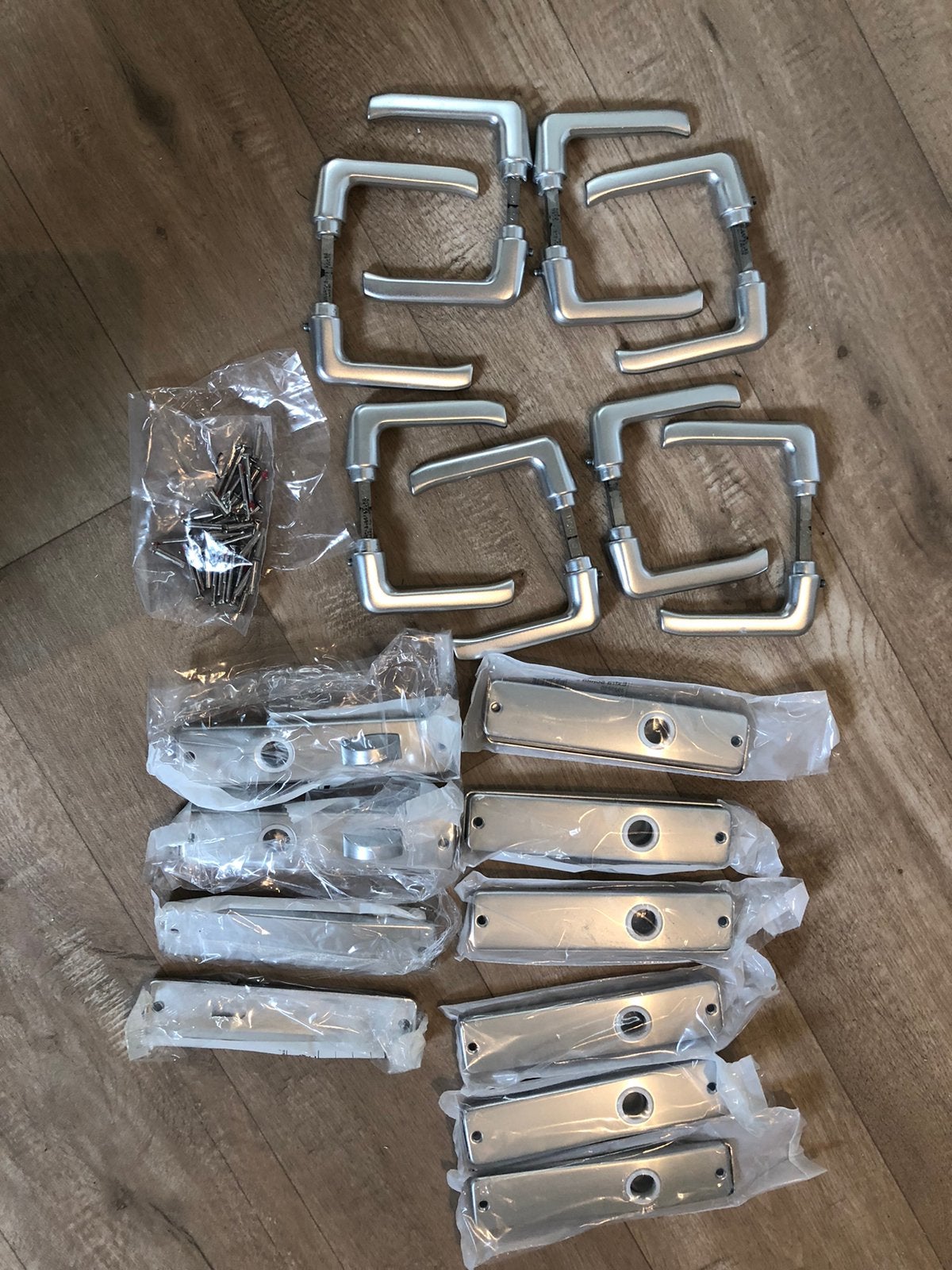 8 hoppe deurkrukken met schilden, Verzenden, Nieuw, Klink of Kruk