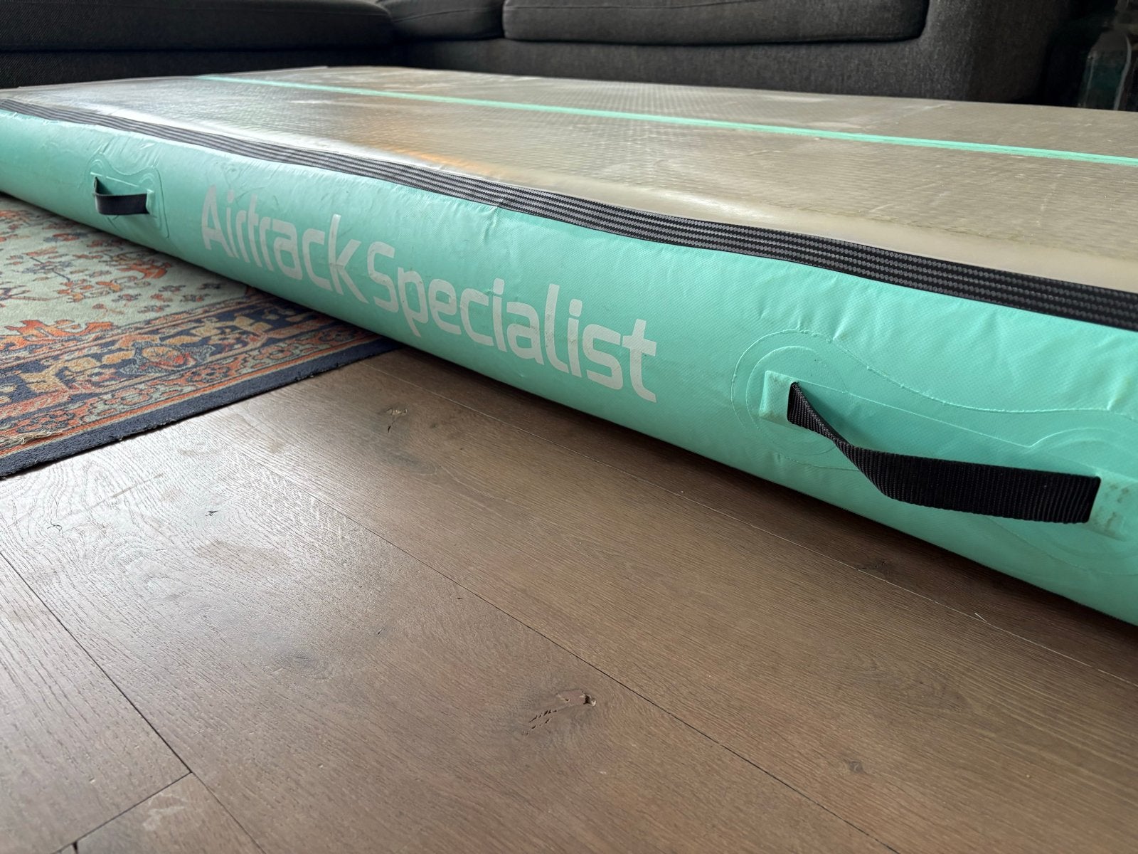 Airtrack 3x1x0,2 m, Materiaal, Zo goed als nieuw, Groen, Kindermaat 122 t/m 140