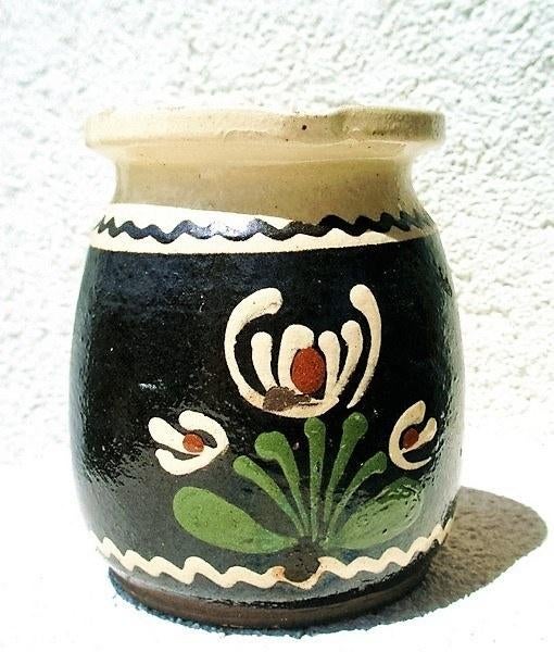 Antieke Hongaarse Kruik - Handbeschilderd - Sárospatak, Antiek en Kunst, Ophalen