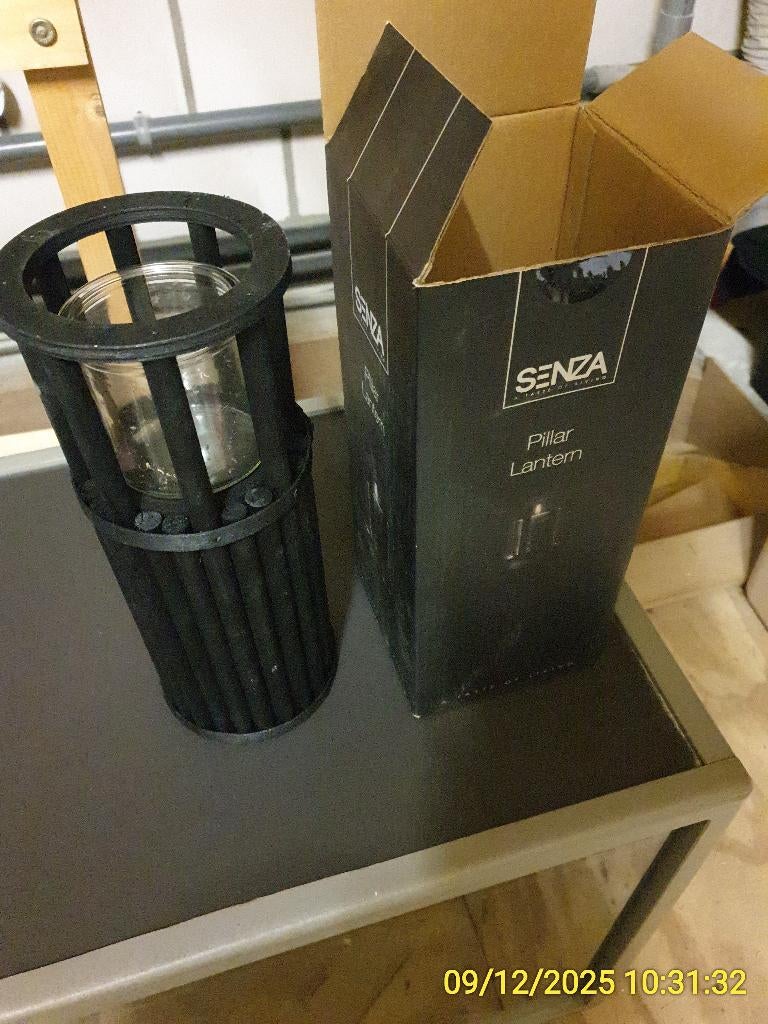 lantaarn Senzar Pillar, Ophalen of Verzenden, Nieuw, Zwart, Hout