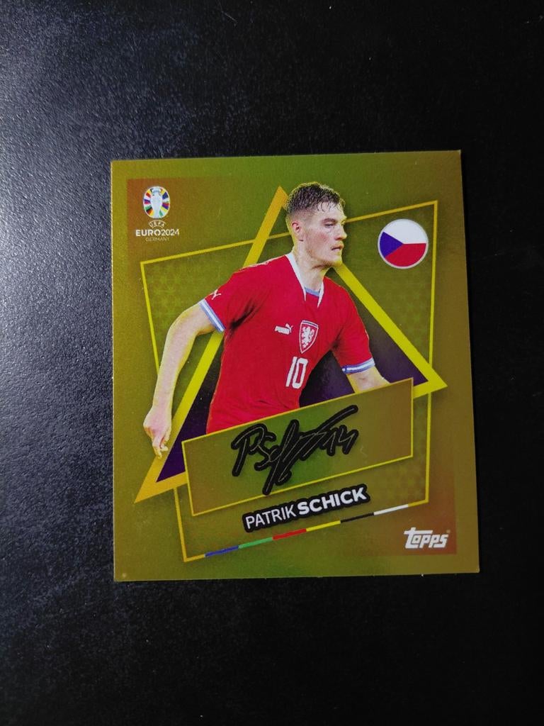 Patrik schick (gold signature) topps ek 2024, Ophalen of Verzenden, Nieuw, Buitenlandse clubs, Spelerskaart