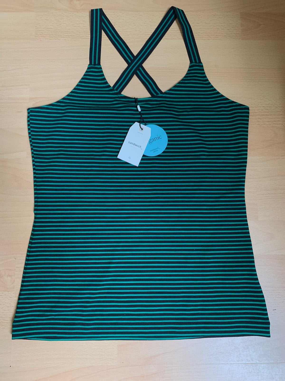 Sandwich super mooi groen/zwart topje NIEUW (Maat L), Verzenden, Maat 42/44 (L), Nieuw, Zonder mouw