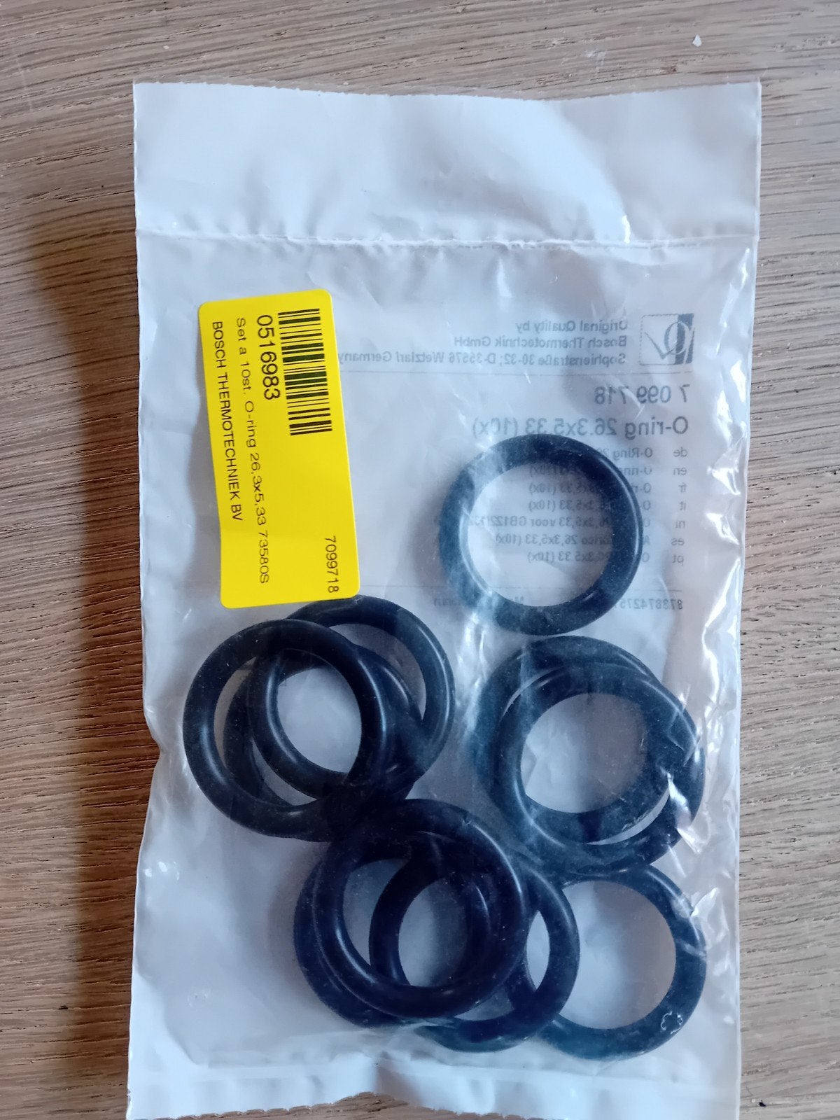 7 099 718 0516983 7099718 Bosch O-ring 26,3x5,33 (10 stuks), Ophalen of Verzenden, Nieuw