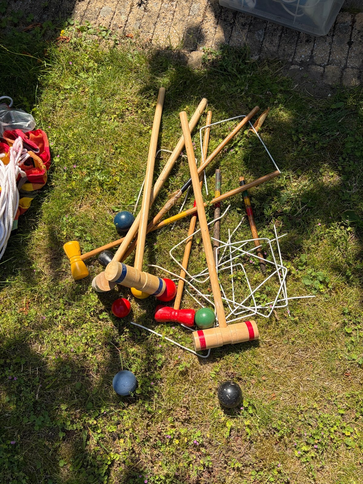 Croquet set voor buitenplezier, Ophalen of Verzenden, Gebruikt