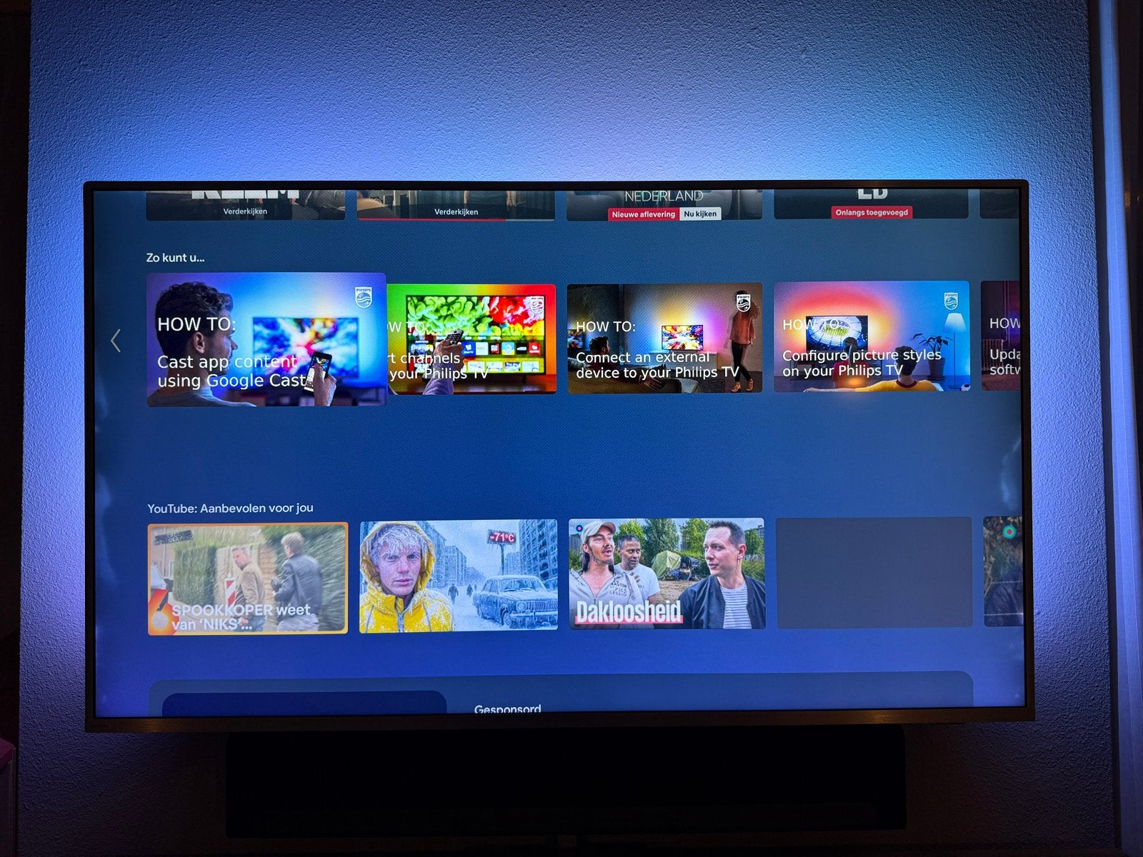 Philips 55PUS7803/12 Smart TV (2018), Ophalen, Philips, 50 Hz, 100 cm of meer