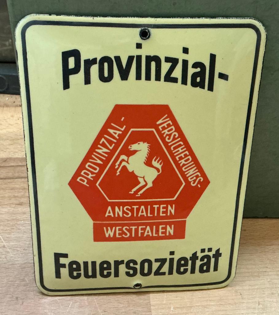 Oud emaille deurpostje brand verzekeringen duitsland, Ophalen of Verzenden
