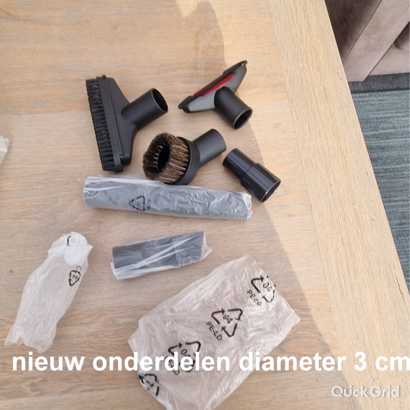 Complete set nieuwe stofzuiger onderdelen 3 cm diameter, Witgoed en Apparatuur, Overige typen, Nieuw, Ophalen of Verzenden, Reservoir