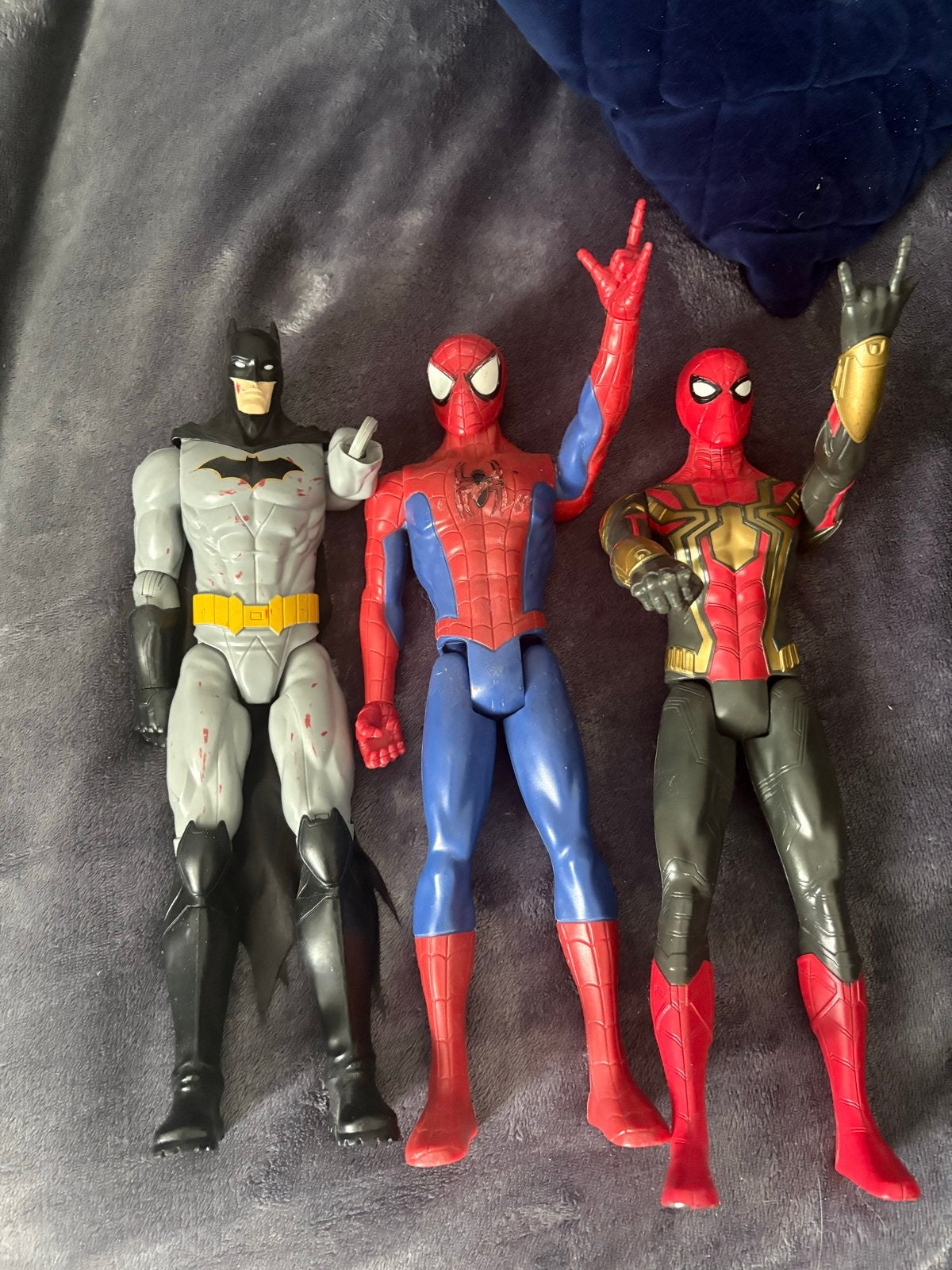 3 Action poppen: Batman en 2x Spiderman (Batman mist arm), Kinderen en Baby's, Speelgoed | Actiefiguren, Ophalen of Verzenden