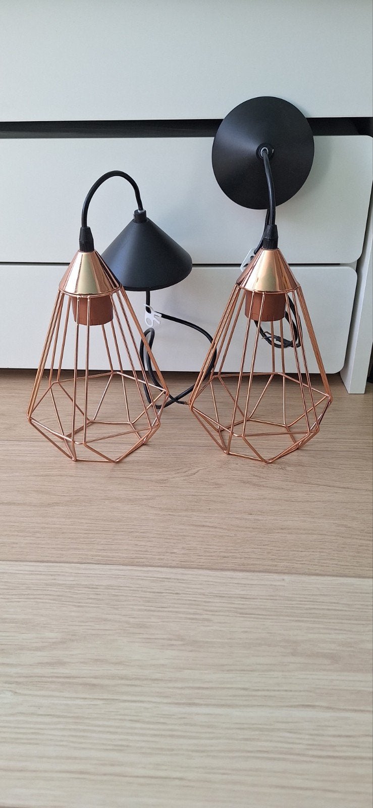 Hanglampen koper, goede staat, 10e per stuk, Ophalen of Verzenden, Zo goed als nieuw, Metaal, E27 (groot)