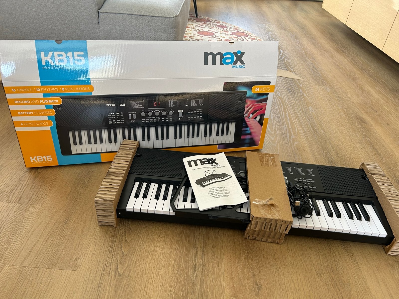 MAX KB15 Elektronisch Keyboard - nieuw in doos, Muziek en Instrumenten, Keyboards, Overige merken, 61 toetsen, Nieuw, Ophalen of Verzenden