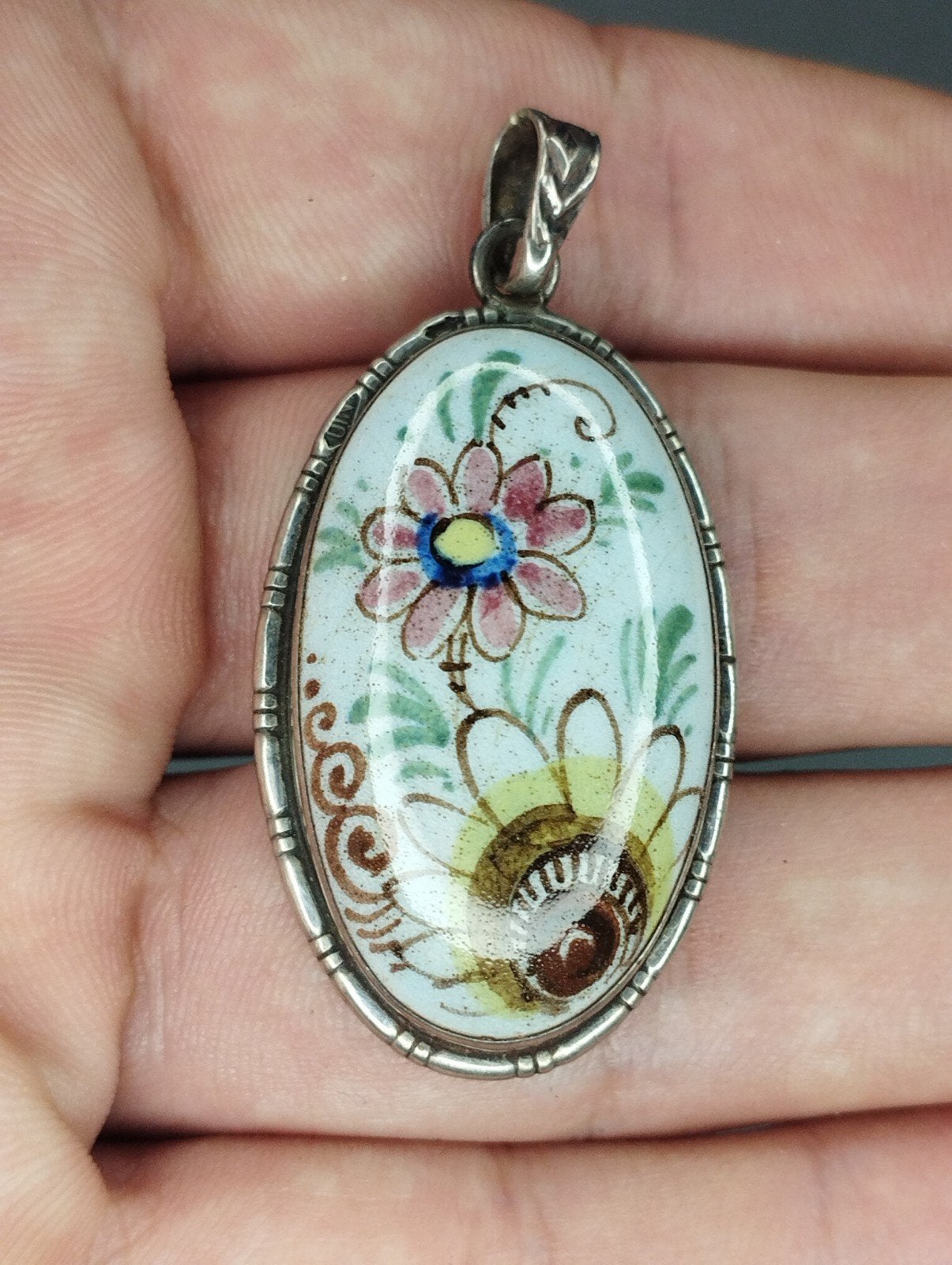 Zeldzame zilveren antieke Delftse hanger, Sieraden, Tassen en Uiterlijk, Kettinghangers, Ophalen of Verzenden, Zo goed als nieuw