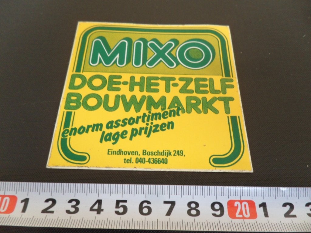 sticker EHV MIXO doe het zelf bouwmarkt Boschdijk 249, Ophalen of Verzenden, Zo goed als nieuw