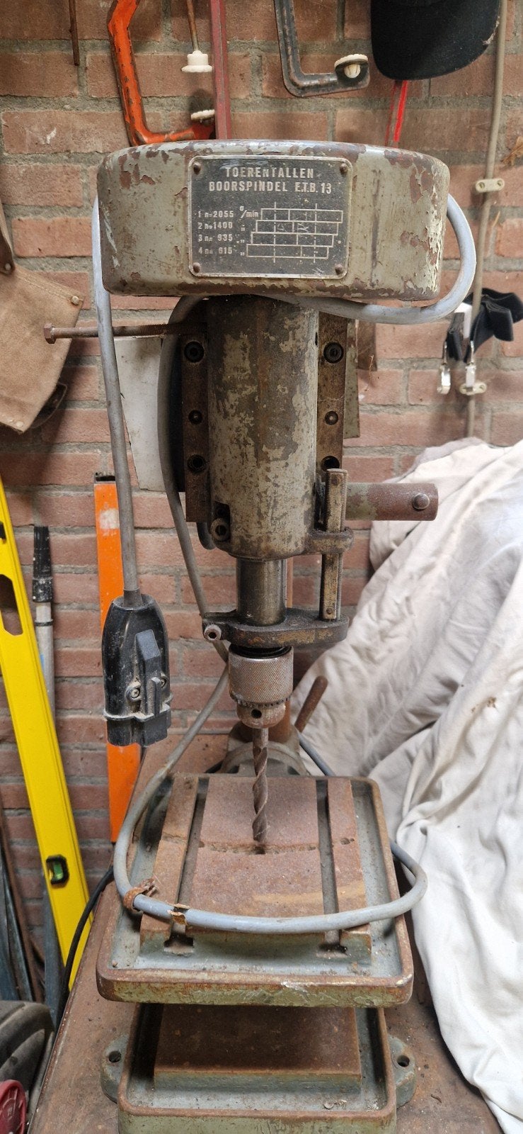 Kolomboormachine - Toerentallen Boorspindel E.T.B. 13, Ophalen, Gebruikt, 600 watt of meer, Kolomboormachine