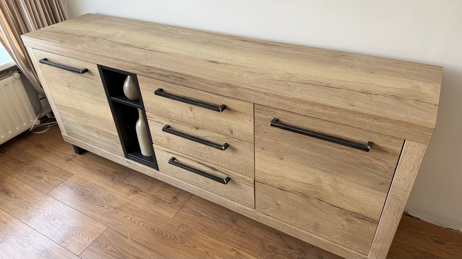 Set van TV-meubel en hoge kast, Huis en Inrichting, Ophalen, Gebruikt, 25 tot 50 cm, 150 tot 200 cm