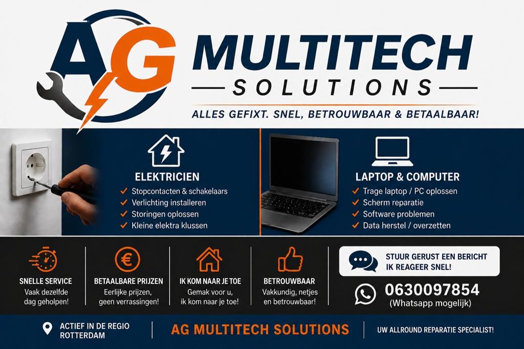 Allround Reparatie - Elektra | Laptop | Snel & Betaalbaar, Ophalen of Verzenden, Zo goed als nieuw