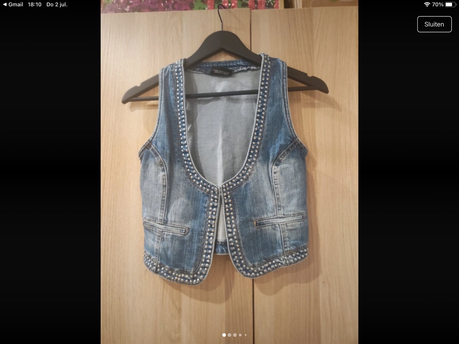Prachtig denim spijker hesje van Gina Benotti! M36, Kleding | Dames, Bodywarmers, Ophalen of Verzenden, Zo goed als nieuw, Maat 36 (S)