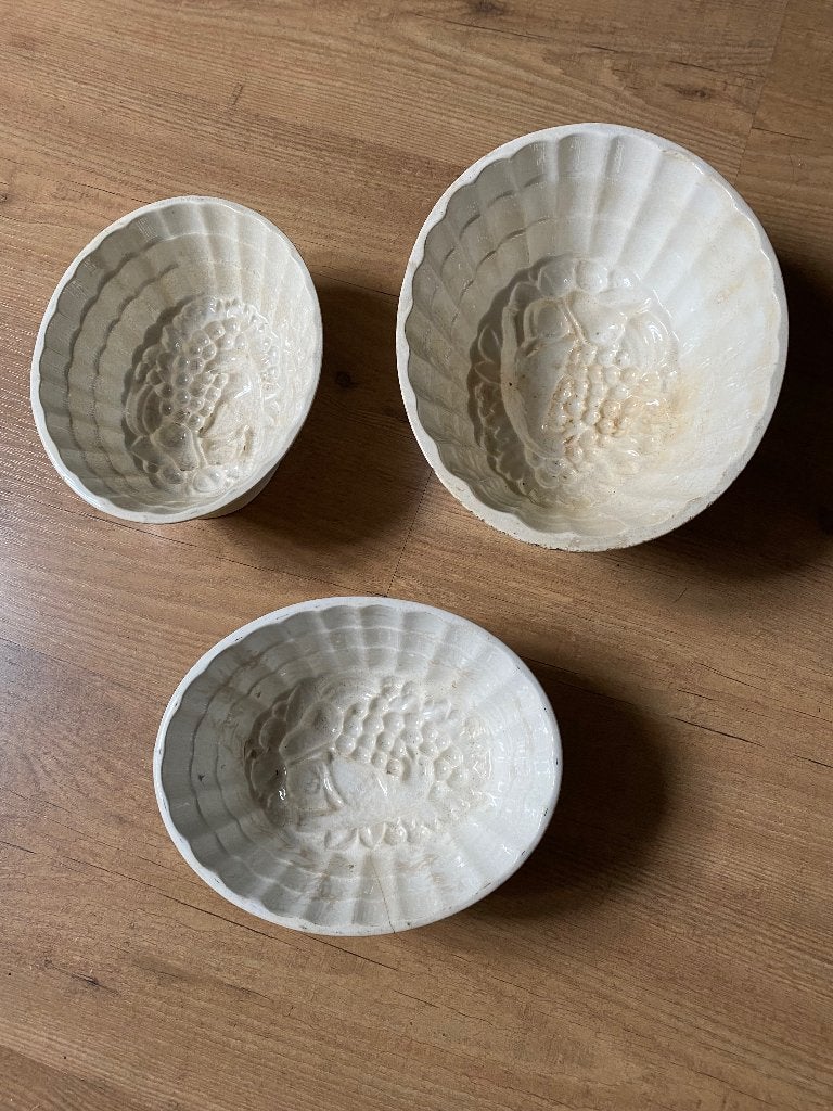 Drie oude puddingvormen, Antiek en Kunst, Ophalen of Verzenden