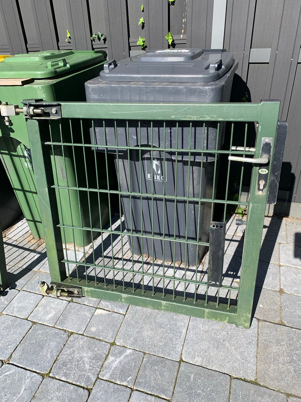 Dubbelstaafmat hekwerk met poorten en palen, Tuin en Terras, Ophalen, Met poort, Gebruikt, Dubbelstaafmat hekwerk