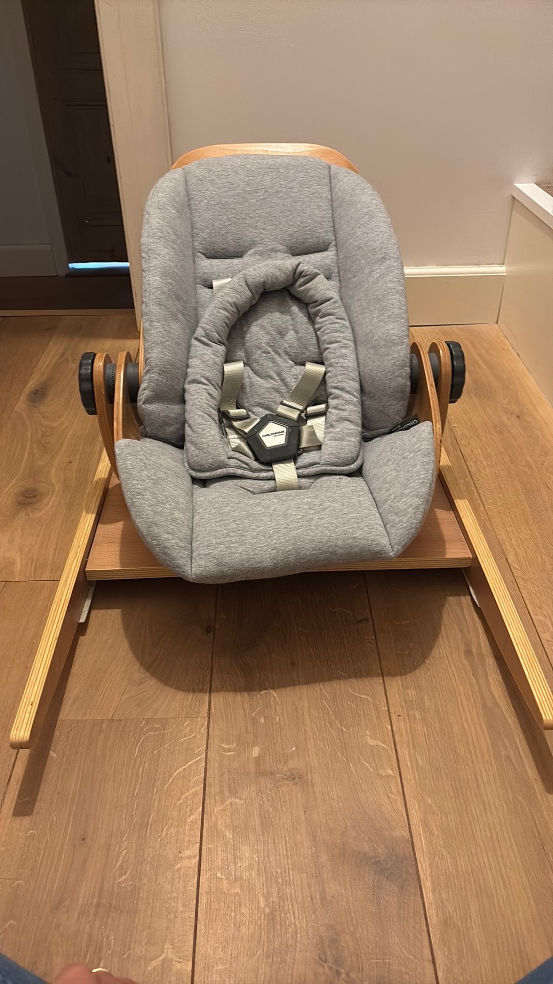Mooie houten wipstoel Childhome, Kinderen en Baby's, Wipstoeltjes, Ophalen, Zo goed als nieuw