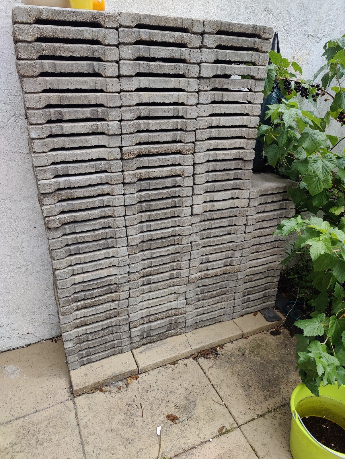 110 Stoeptegels 30x30 cm - Gebruikt, Tuin en Terras, Tegels en Klinkers, Ophalen, Gebruikt, 10 m² of meer, Beton