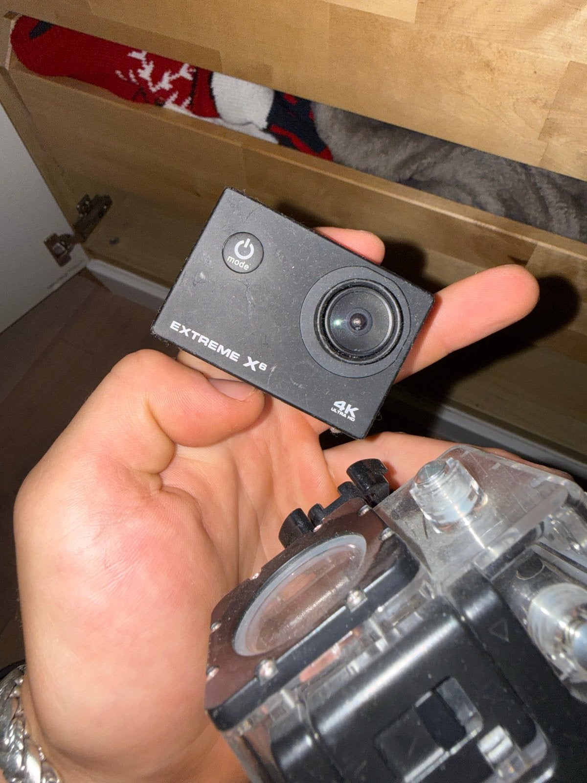 Extreme X6 4K Action Camera met waterdichte behuizing, Audio, Tv en Foto, Ophalen, Gebruikt, Overige merken