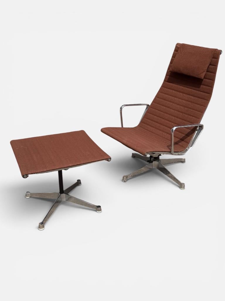 Vintage Eames Herman Miller EA124 + 125, Huis en Inrichting, Fauteuils, Ophalen, Gebruikt, Minder dan 75 cm, Vintage