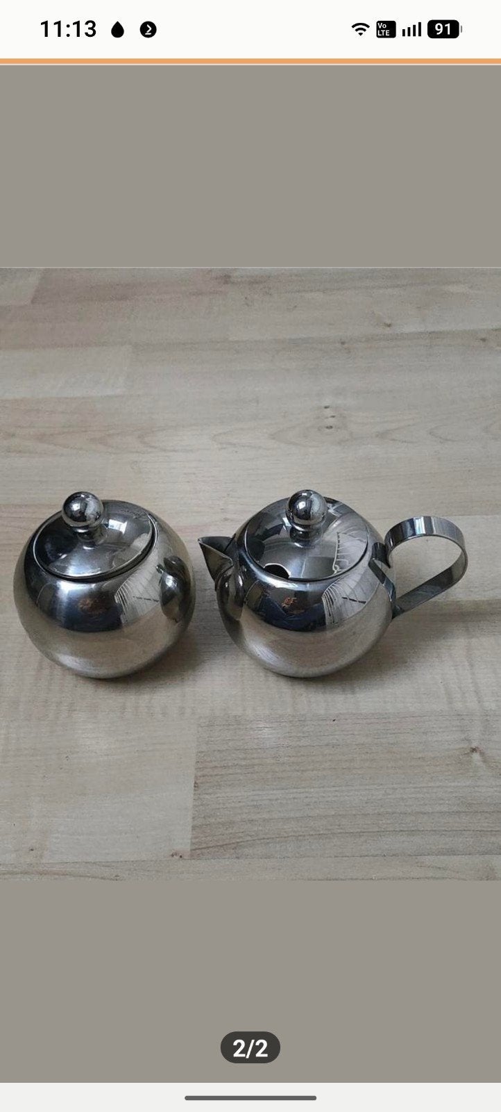 Nieuwe RVS potjes voor suiker en melk, Ophalen of Verzenden, Nieuw