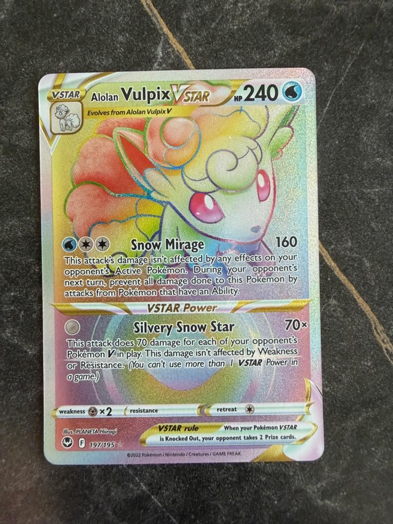 Alolan Vulpux Vstar 197/195 Pokemon, Verzenden, Zo goed als nieuw