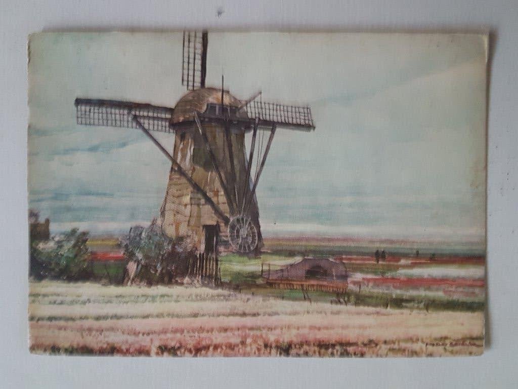 Ansichtkaart Greetings from Holland Molen Windmolen, Ophalen of Verzenden, 1960 tot 1980, Gelopen, Zuid-Holland