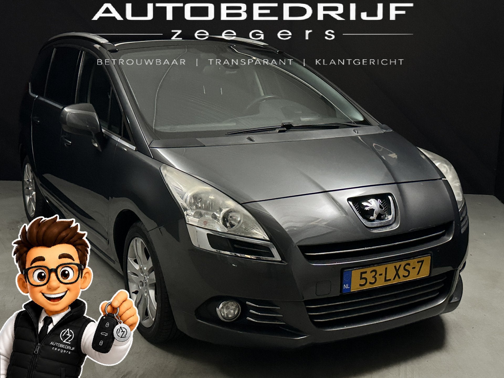 Peugeot 5008 1.6 THP Blue Lease Executive 7p. *Pano*AC*Navi*, Voorwielaandrijving, Euro 5, Gebruikt, Bedrijf
