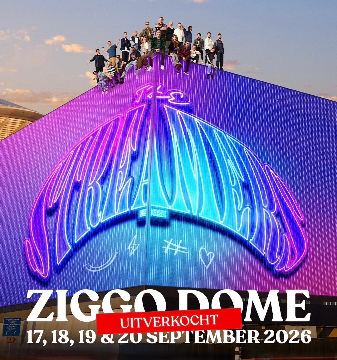 2 tickets voor de Streamers - zaterdag 19 sept staanplaats, Twee personen, September
