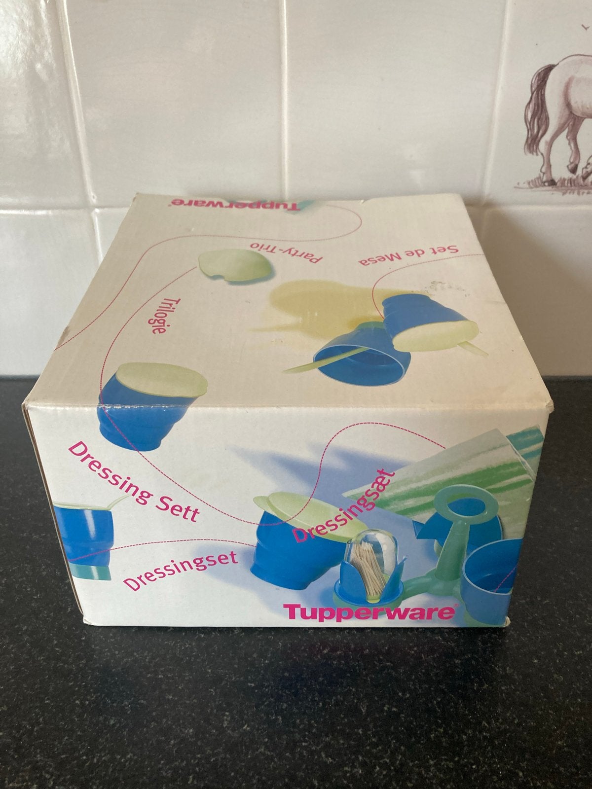 Tupperware Party-Trio Dressing Set - Nieuw in doos, Blauw, Overige typen, Nieuw, Ophalen of Verzenden