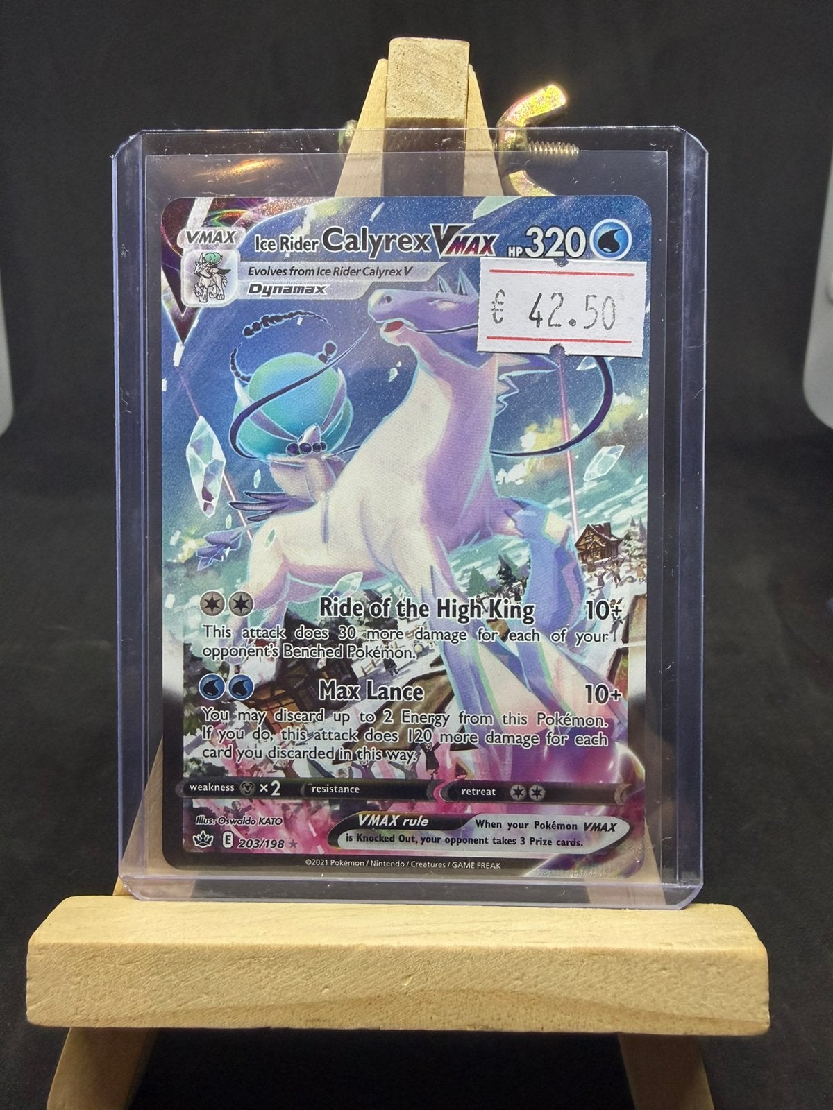 Ice rider calyrex vmax 203/198 nm/nm, Ophalen of Verzenden, Zo goed als nieuw