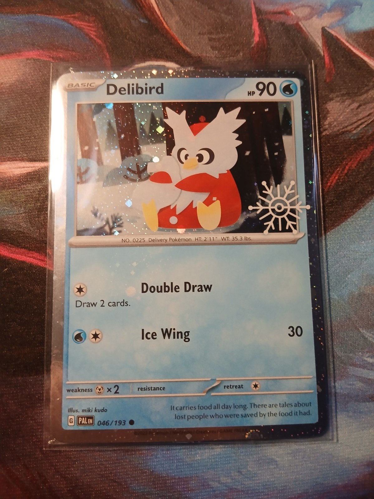 delibird snowflake stamp 046/193 (sealed), Ophalen, Nieuw, Losse kaart, Foil