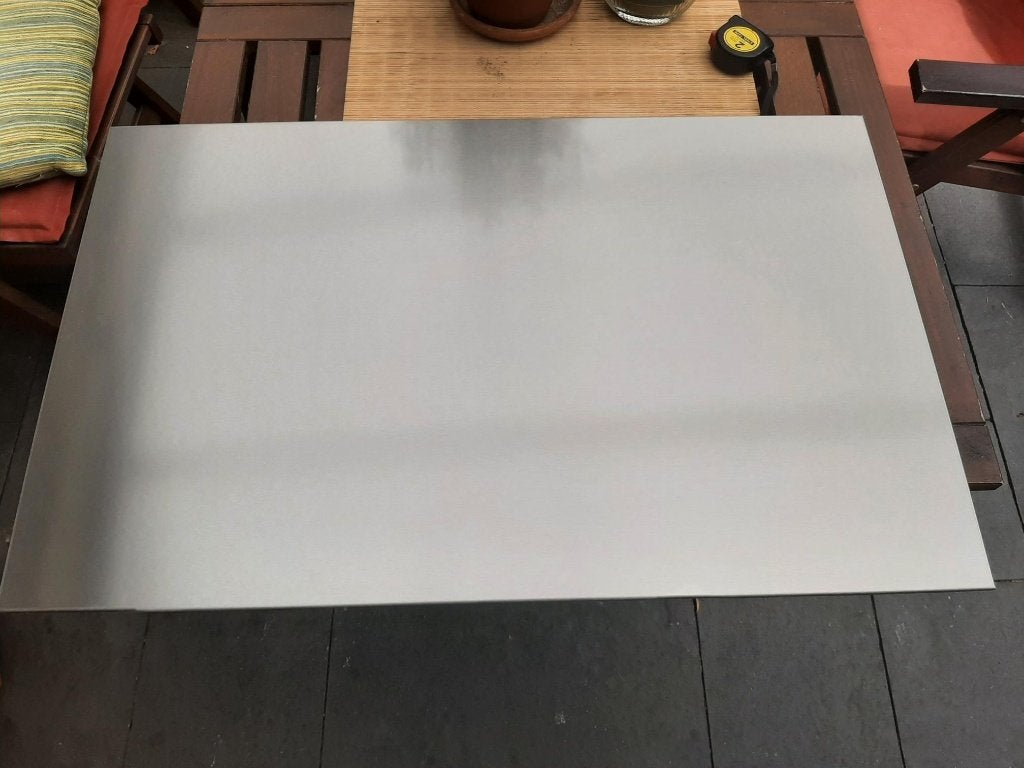 RVS achterwand - Anti-fingerprint - Geborsteld rvs, Huis en Inrichting, Keuken | Keukenelementen, Ophalen, Minder dan 50 cm, Zo goed als nieuw