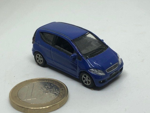 Mercedes A200 Blauw, Welly, Ophalen of Verzenden, Gebruikt, Auto, Overige merken