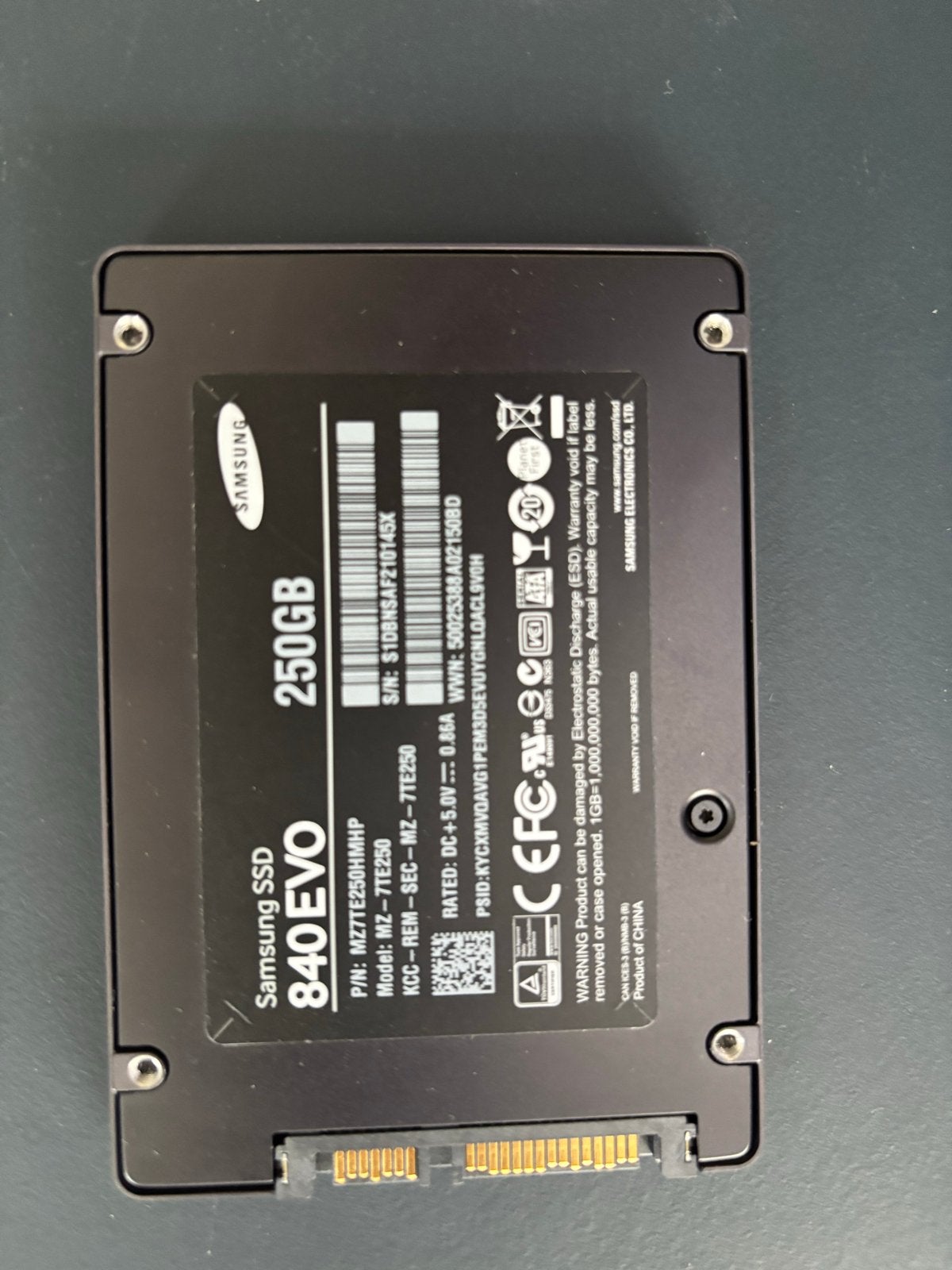 Samsung SSD 840 EVO 250GB - Snelle en Betrouwbare Opslag, Computers en Software, Harde schijven, Ophalen, Intern, Gebruikt, Server