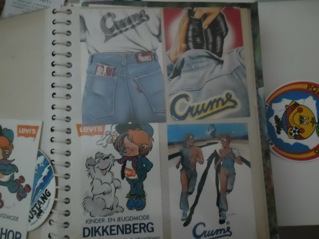 Vintage Levi's en Crums reclame stickers/afbeeldingen, Ophalen of Verzenden, Nieuw, Merk