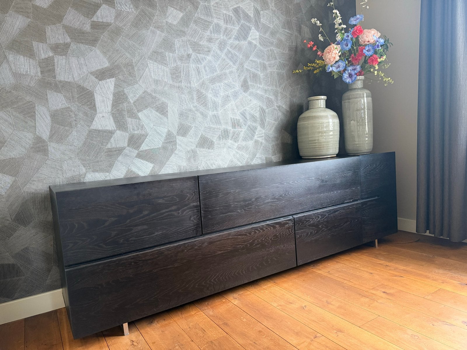 Dressoir kast goossens, Ophalen, Eikenhout, Zo goed als nieuw, 200 cm of meer