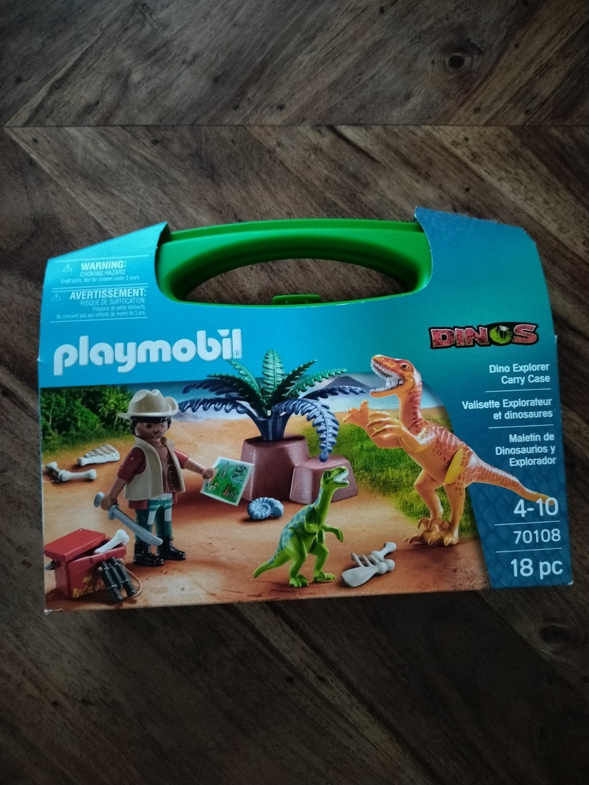 PLAYMOBIL Dinos Dino Explorer Carry Case 70108, Ophalen of Verzenden, Zo goed als nieuw, Jongen of Meisje