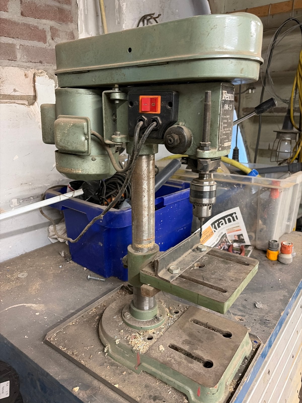 Ferm FM-13 Kolomboormachine - 250 Watt, Doe-het-zelf en Verbouw, Gereedschap | Boormachines, Ophalen, Gebruikt, Minder dan 400 watt