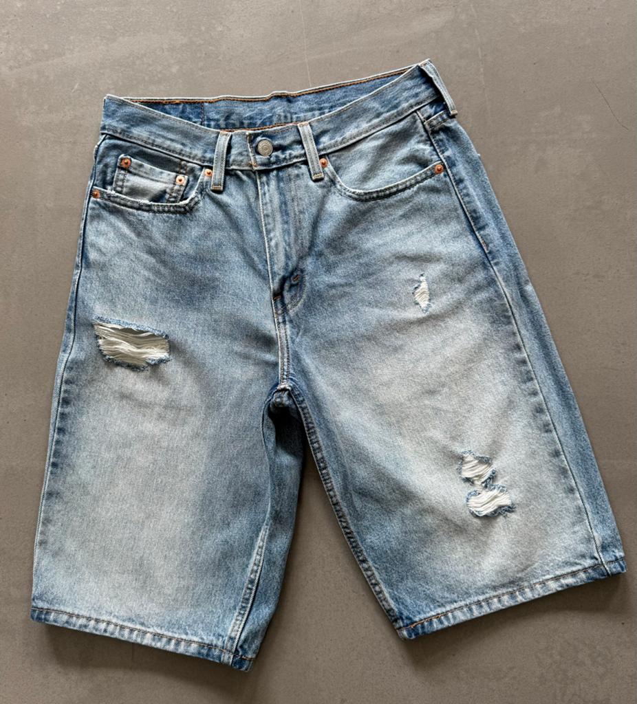 Levi’s 469 denim/jeans loose shorts blauw maat 29, Ophalen of Verzenden, Zo goed als nieuw, Blauw, W32 (confectie 46) of kleiner