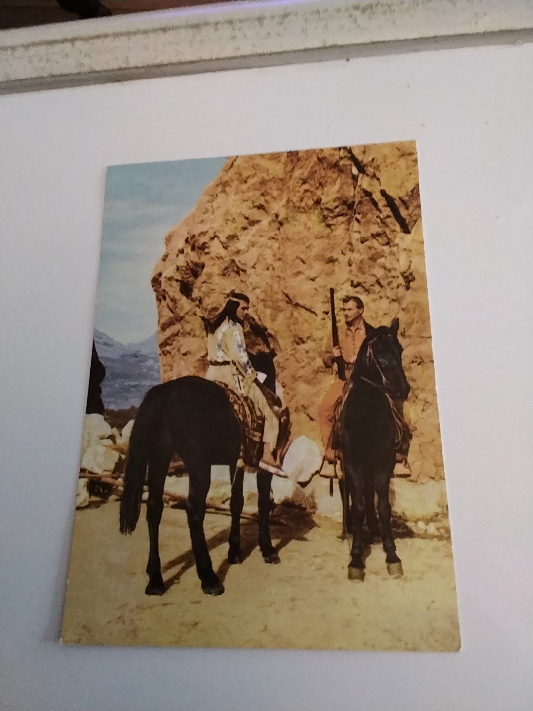 Old Shatterhand ansichtkaart - Pierre Brice & Lex Barker, Ophalen of Verzenden, 1960 tot 1980, Ongelopen