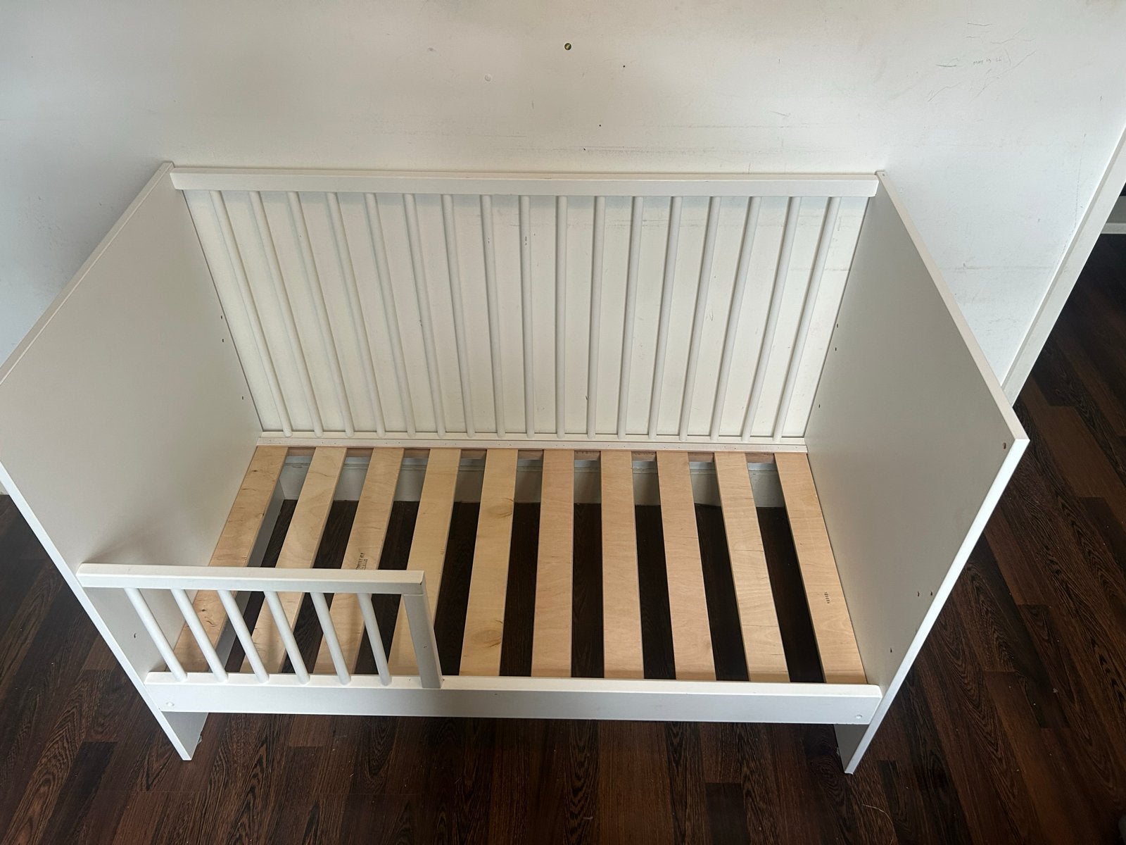 Kinderbed/ledikant/cosleeper 120x60, in hoogte verstelbaar, Ophalen, Zo goed als nieuw, Lattenbodem, Minder dan 140 cm