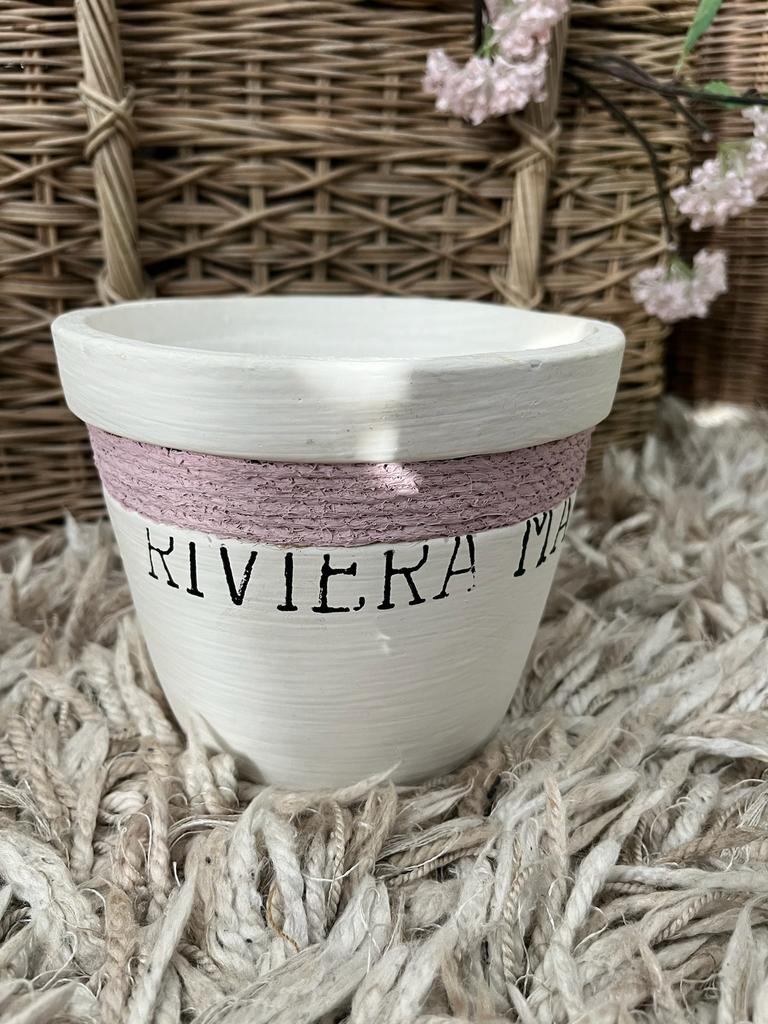Te koop: Rivièra Maison bloempot, Tuin en Terras, Bloempotten, Rond, Nieuw, Ophalen of Verzenden, Aardewerk