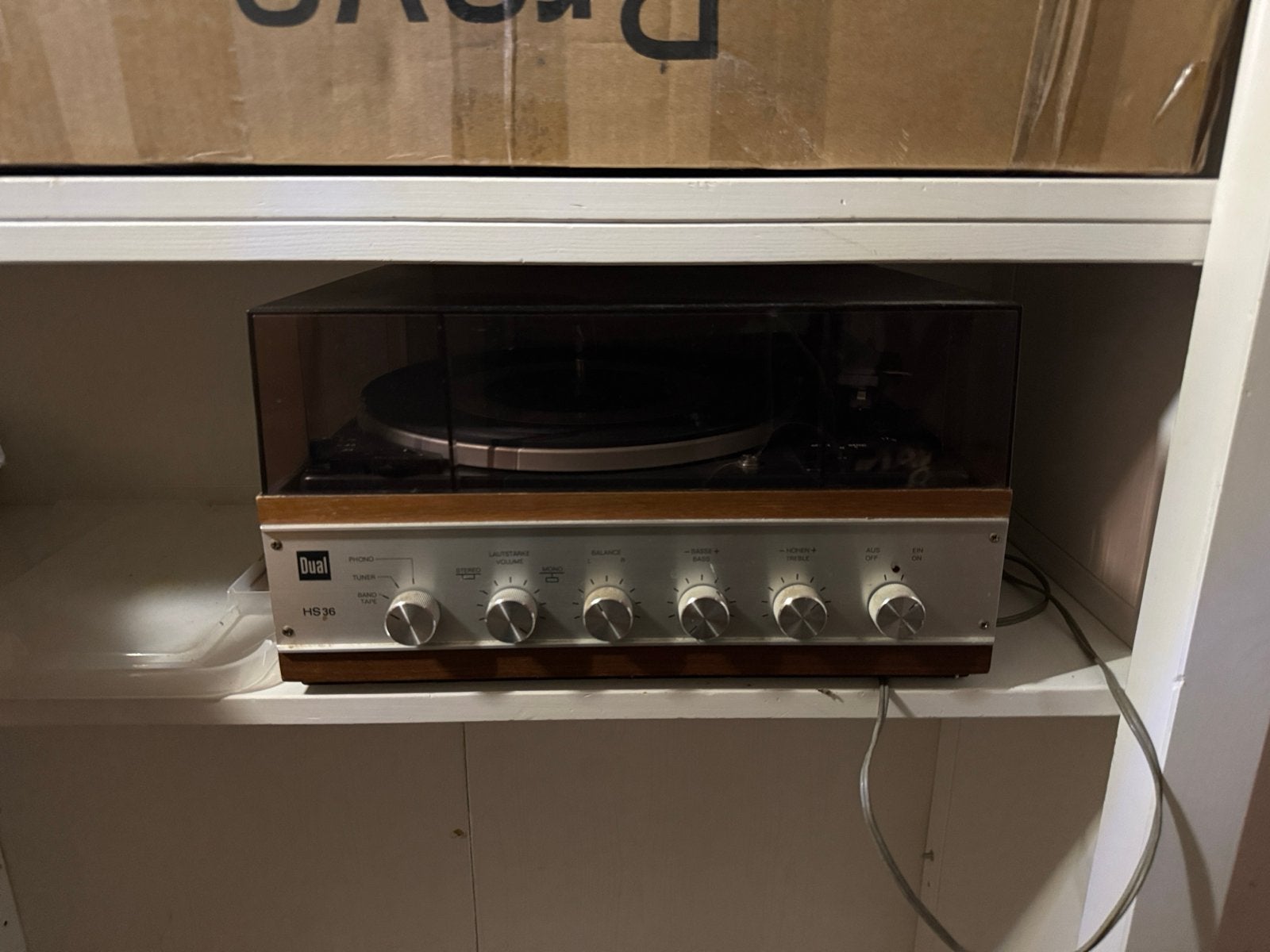 Dual HS36 Platenspeler met ingebouwde versterker (defect), Audio, Tv en Foto, Ophalen, Gebruikt, Platenspeler, Dual